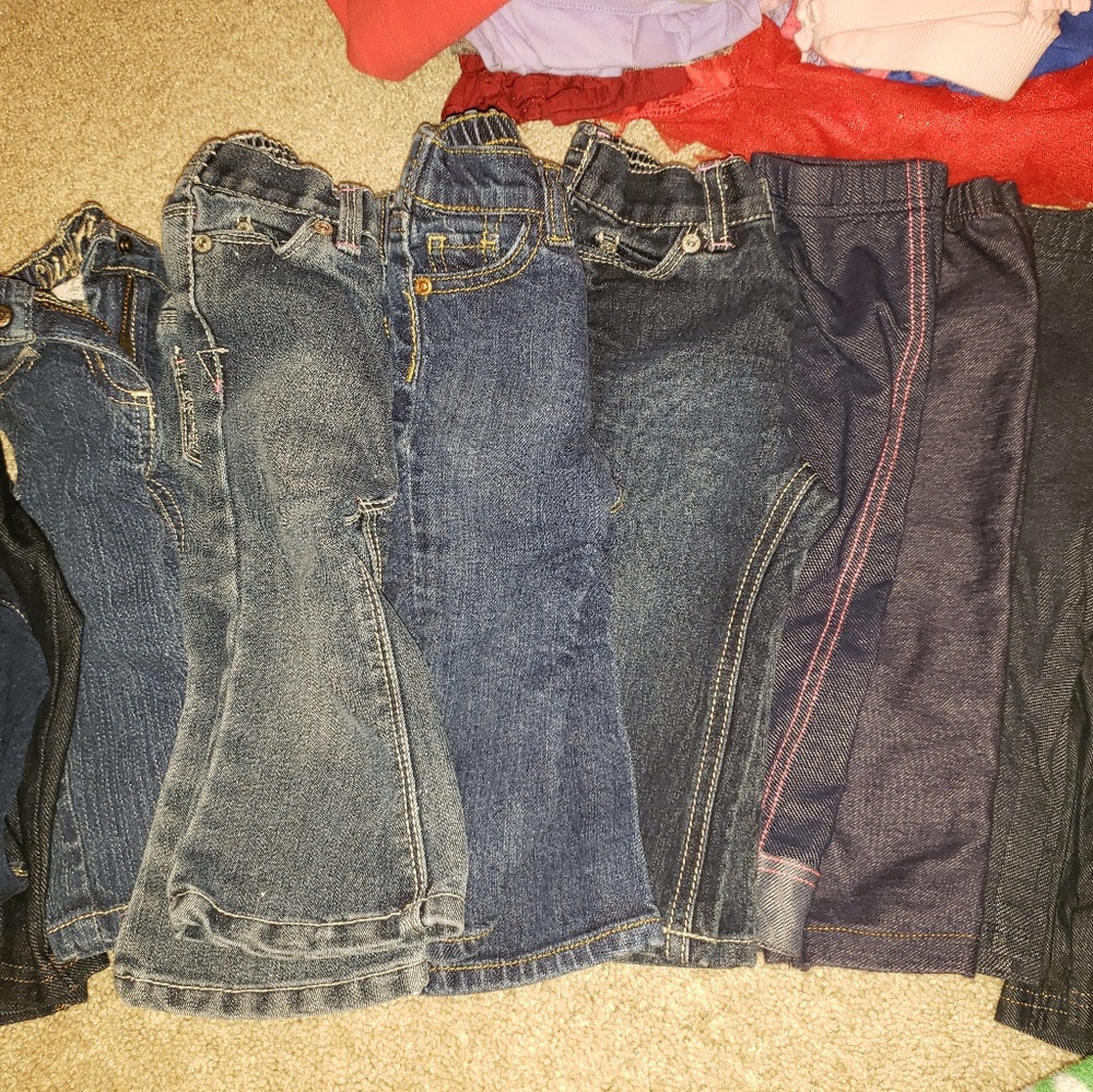 Infant Girl Jeans- 10 pair of jeans